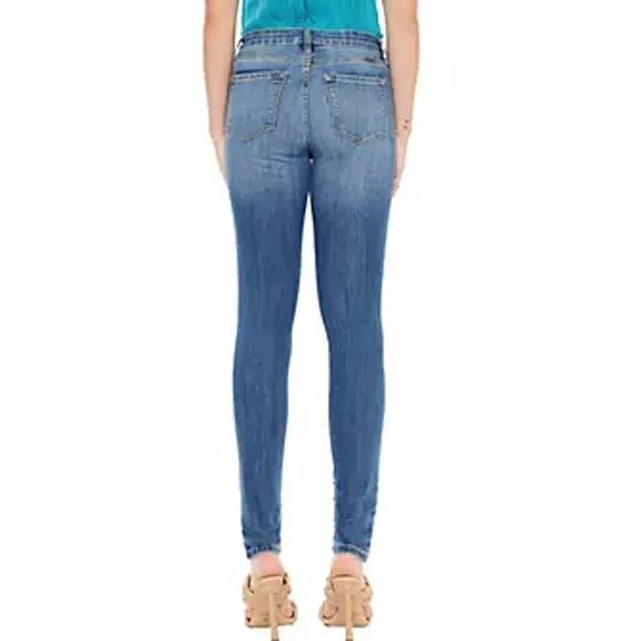 Kancan Logan Distressed Skinny Jeans Curvy Comfy Stretchy Cozycore Denim Size 15 - Picture 2 of 12